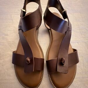 Brown Franco Sarto Leather Sandals🌻